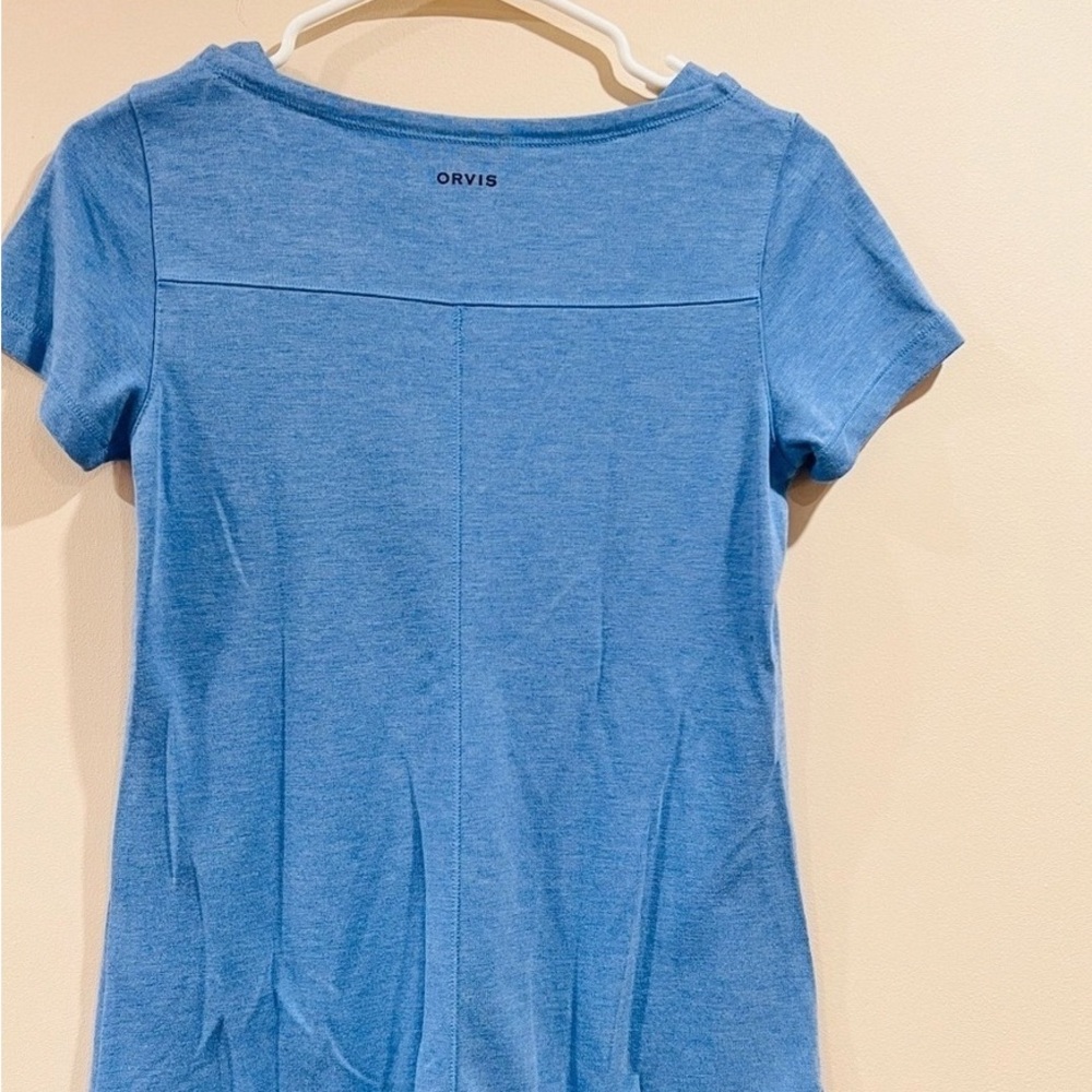 Women's Sky Blue Short Sleeve Top